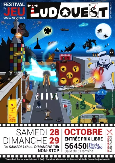 Affiche Ludouest festival de jeu en Morbihan